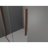 Mexen Velar плъзгаща стена за душ Walk-in 100 x 200 cm, прозрачна 8 mm, четкана мед