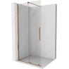 Mexen Velar плъзгаща душ кабина Walk-in 120 x 200 см, прозрачна 8 мм, матирана мед