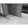 Mexen Velar плъзгаща се душ стена Walk-in 75 x 200 см, прозрачна 8 мм, четкано сив