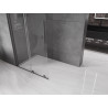 Mexen Velar плъзгаща се душ стена Walk-in 90 x 200 cm, прозрачно 8 mm, четка с цвят gun