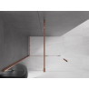 Mexen Velar плъзгаща се душ стена Walk-in 130 x 200 см, прозрачно 8 мм, розово злато