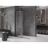 Mexen Velar разтегателна душ стена Walk-in 130 x 200 см, прозрачна 8 мм, черна