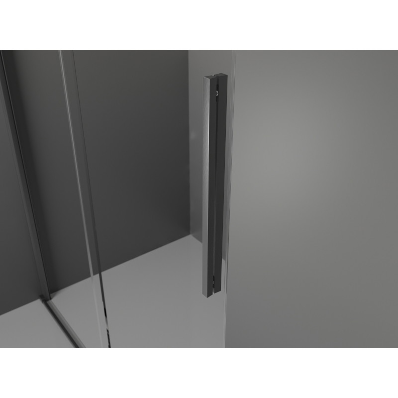 Mexen Velar плъзгаща се душ кабинна стена Walk-in 130 x 200 cm, прозрачна 8 mm, gun gray