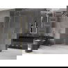 Mexen Velar разтегателна душ кабина Walk-in 150 x 200 см, прозрачна 8 мм, златно сатинирана - 871-150-000-03-55
