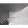 Mexen Velar плъзгаща се душ стена Walk-in 150 x 200 см, прозрачна 8 мм, златно