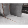 Mexen Velar плъзгаща се душ стена Walk-in 160 x 200 см, прозрачна 8 мм, четкана мед
