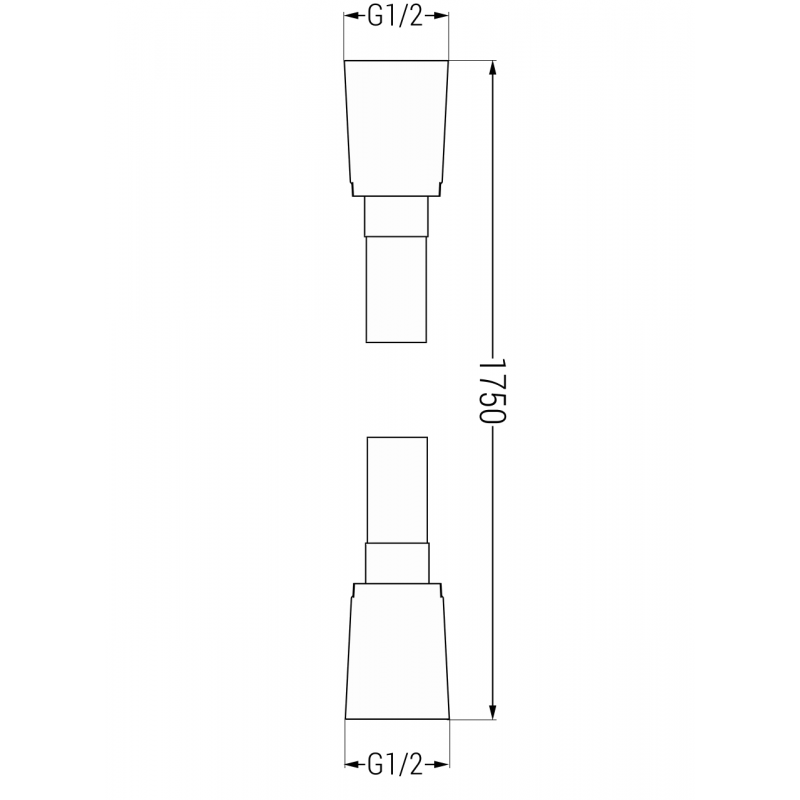 Mexen душ маркуч 175 см, хром - 79475-00