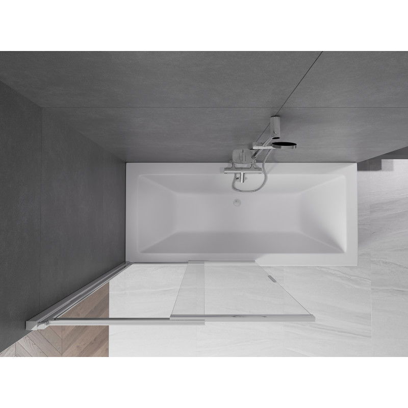 Mexen Fox двукрилен плъзгащ параван за вана 100 x 150 см, прозрачен, хром - 891-100-002-01-00