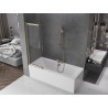 Mexen Fox душ параван 2-крилен плъзгащ се 100 x 150 см, прозрачен, златист