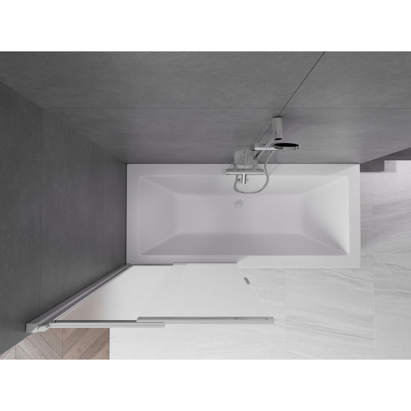 Mexen Fox душ параван 2-крилен плъзгащ 85 x 150 см, матиран, хром - 891-085-002-01-30