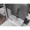 Mexen Fox душова завеса 2-рушеви подвижен 100 x 150 см, матов черен - 891-100-002-70-30