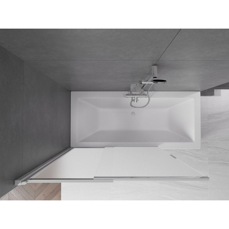 Mexen Fox 2-крилен плъзгащ се параван за баня 120 x 150 см, матиран, хром - 891-120-002-01-30