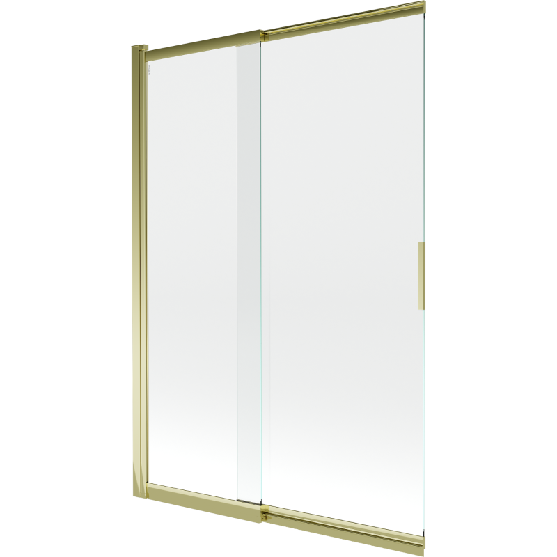 Mexen Fox 2-крило плъзгащ параван за вана 120 x 150 cm, прозрачен, златен - 891-120-002-50-00