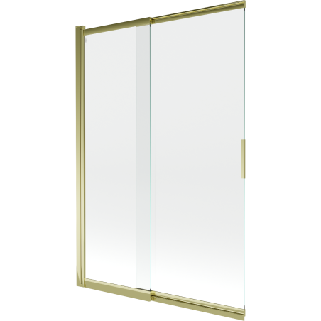 Mexen Fox 2-крило плъзгащ параван за вана 120 x 150 cm, прозрачен, златен - 891-120-002-50-00