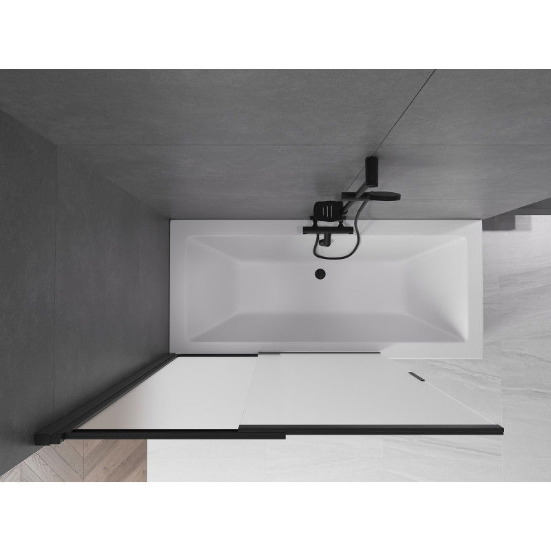 Mexen Fox душ преграда, плъзгаща се 2-крила, 120 x 150 см, матирано, черно - 891-120-002-70-30