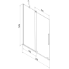 Mexen Velar двукрилен плъзгащ се душ-параван 95 x 150 cm, прозрачен, хром - 896-095-000-01-01