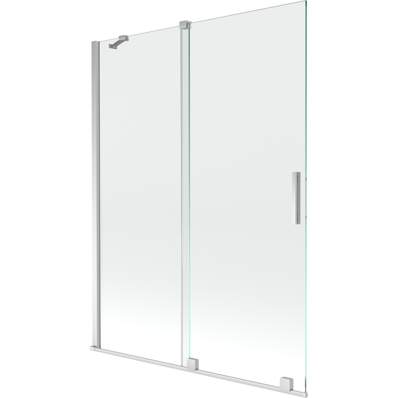 Mexen Velar душ параван двукрилен 130 x 150 cm, прозрачен, хром - 896-130-000-01-01