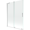 Mexen Velar душ параван двукрилен 130 x 150 cm, прозрачен, хром - 896-130-000-01-01