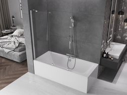 Mexen Velar душ параван двукрилен 130 x 150 cm, прозрачен, хром - 896-130-000-01-01