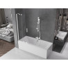 Mexen Velar Разтегателна двукрила паравано-вана 70 x 150 см, прозрачна, бяла