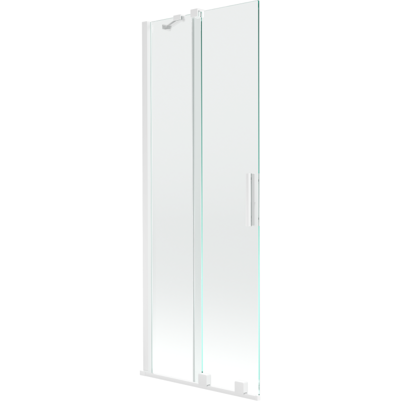 Mexen Velar параван за вана, плъзгащ се, 2-крил, 75 x 150 cm, прозрачен, бял - 896-075-000-01-20