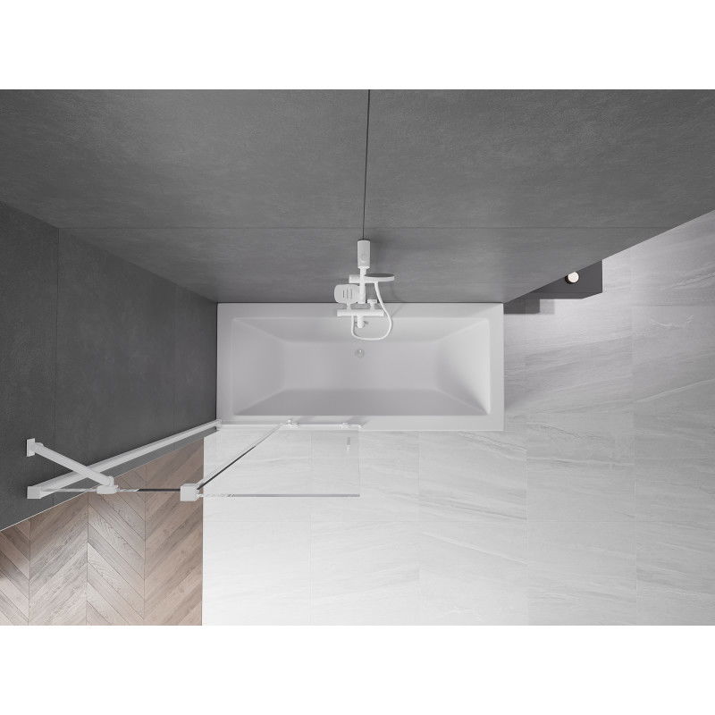 Mexen Velar двукрилен плъзгащ се душ параван 95 x 150 cm, прозрачен, бял - 896-095-000-01-20