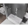 Mexen Velar душ параван двукрилен плъзгащ 130 x 150 cm, прозрачен, бял - 896-130-000-01-20