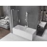 Mexen Velar душ параван двукрилен плъзгащ 130 x 150 cm, прозрачен, бял - 896-130-000-01-20