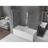 Mexen Velar душ параван двукрилен плъзгащ 130 x 150 cm, прозрачен, бял - 896-130-000-01-20
