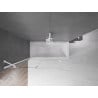 Mexen Velar душ параван двукрилен плъзгащ 130 x 150 cm, прозрачен, бял - 896-130-000-01-20
