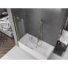 Mexen Velar двукрила плъзгаща се душ кабина 100 x 150 cm, прозрачна, златна - 896-100-000-01-50