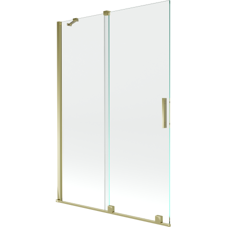 Mexen Velar разтегателен параван за вана 2-крилен 120 x 150 cm, прозрачен, златен