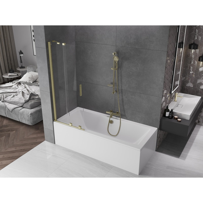 Mexen Velar преграда за вана с две крила, плъзгаща се 70 x 150 см, прозрачно,
