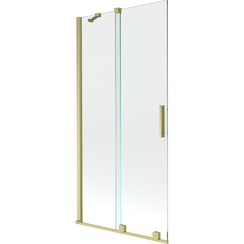Mexen Velar двоен душ параван 90 x 150 cm, прозрачен, златист мат - 896-090-000-01-55