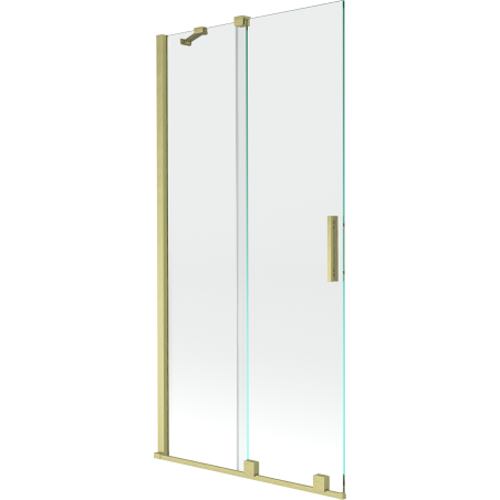 Mexen Velar двоен душ параван 90 x 150 cm, прозрачен, златист мат - 896-090-000-01-55