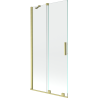 Mexen Velar двоен душ параван 90 x 150 cm, прозрачен, златист мат - 896-090-000-01-55