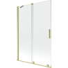 Mexen Velar 2-крилен плъзгащ параван за вана 120 x 150 cm, прозрачен, златист матов - 896-120-000-01-55