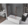 Mexen Velar разгъващ се 2-крилен параван за вана 140 x 150 см, прозрачен, розово