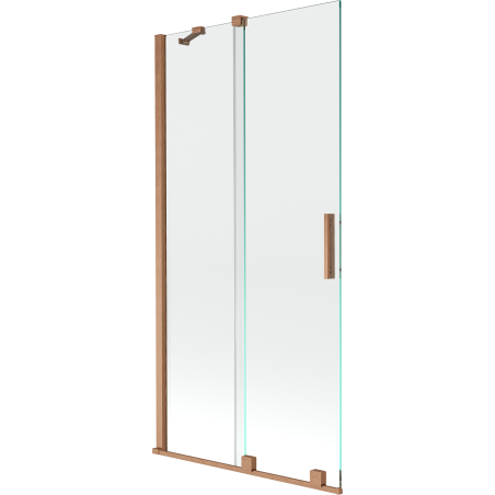 Mexen Velar параван за вана 2-крилен плъзгащ се 90 x 150 cm, прозрачен, матирана мед - 896-090-000-01-65