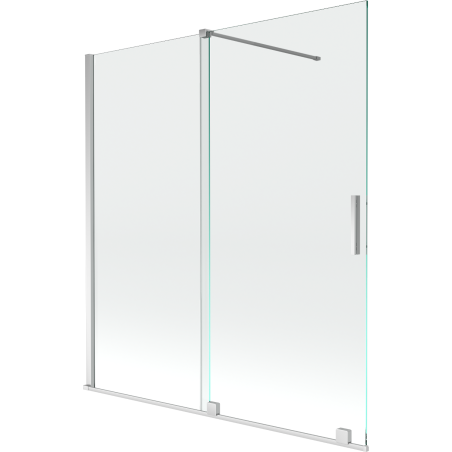 Mexen Velar душ екран с две подвижно сгъваеми крила 150 x 150 cm, прозрачен, хром