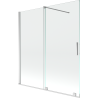 Mexen Velar душ екран с две подвижно сгъваеми крила 150 x 150 cm, прозрачен, хром
