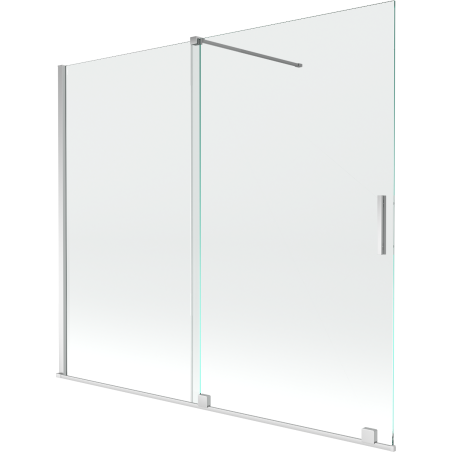 Mexen Velar двукрила плъзгаща преграда за вана 180 x 150 cm, прозрачна, хром