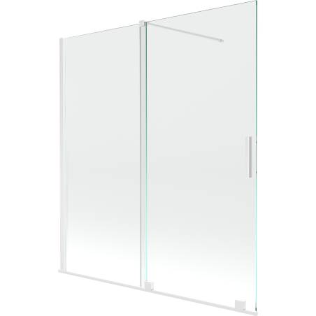 Mexen Velar разтегаем параван за вана с 2 крила 150 x 150 cm, прозрачен, бял