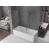 Mexen Velar параван за вана с 2 врати разтегателен 160 x 150 см, прозрачен,