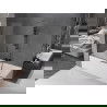 Mexen Velar параван за вана, 2-крилен плъзгащ се 180 x 150 см, прозрачен, четкано сиво - 896-180-000-01-66
