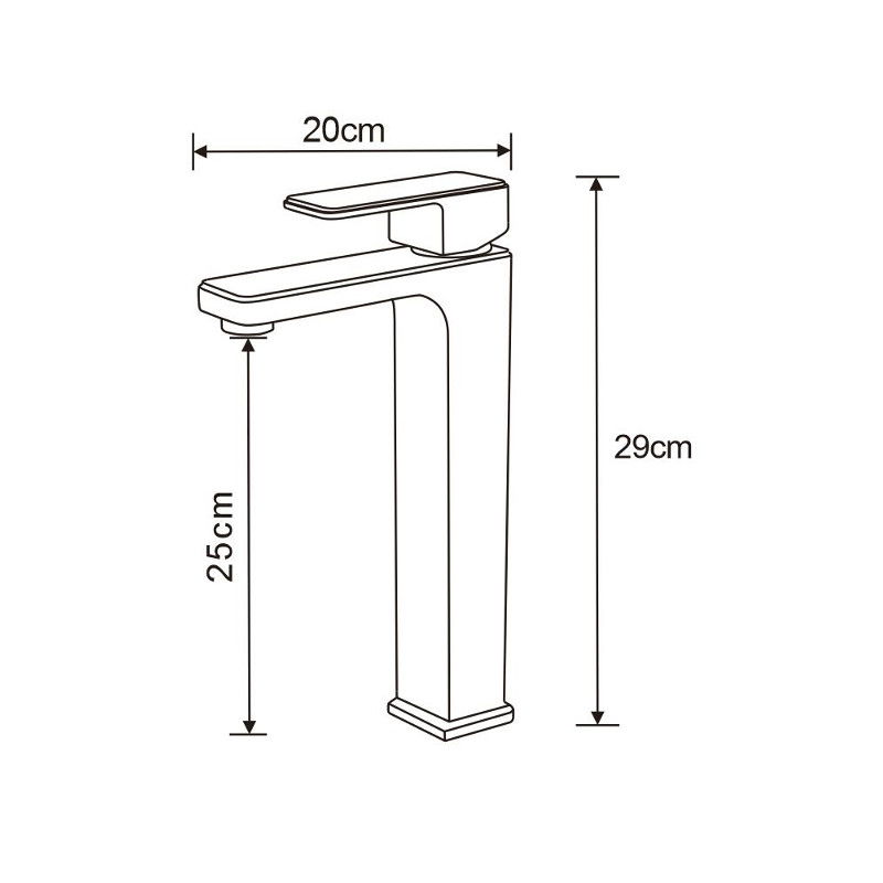 Mexen Cetus висок смесител за мивка, хром - 744310-00