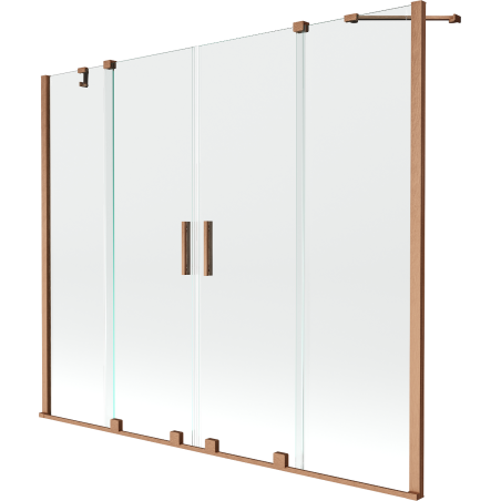 Mexen Velar Разтегаем двукрилен параван за вана Duo 200 x 150 cm, прозрачен,