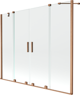 Mexen Velar Разтегаем двукрилен параван за вана Duo 200 x 150 cm, прозрачен,