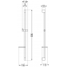 Mexen DS душ бар с поставка за сапун 90 cm, черен - 79383-70