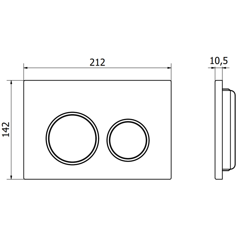 Mexen Fenix 07 XS бутон за промиване, gun gray - 600766